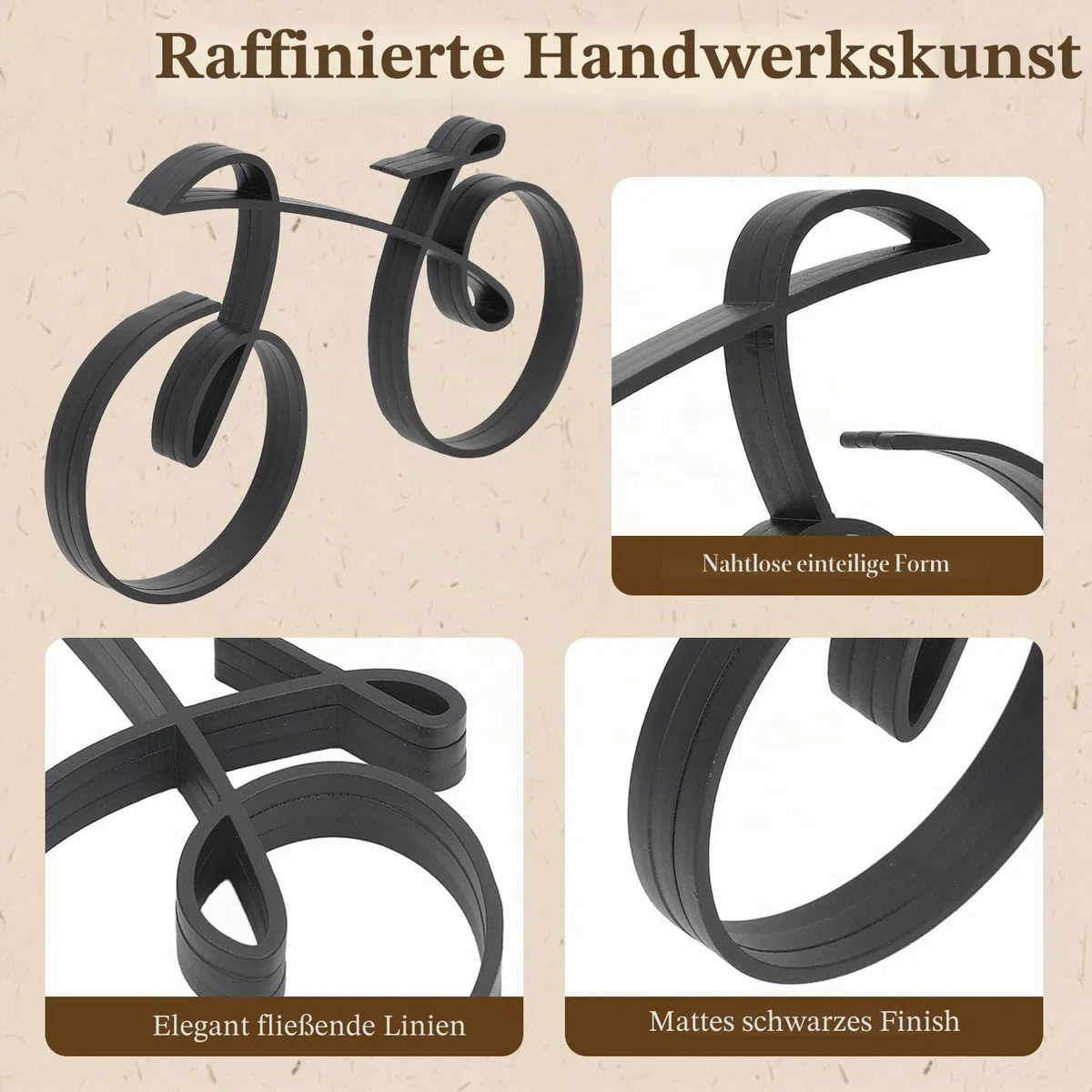 Tissting Fahrrad Skulptur Eisen Miniatur Fahrrad Dekofigur Bike Statue | Modell Sammlereisen Heimdekoration Geschenk für Läufer Sportler Radfahrer Fahrrad Enthusiasten