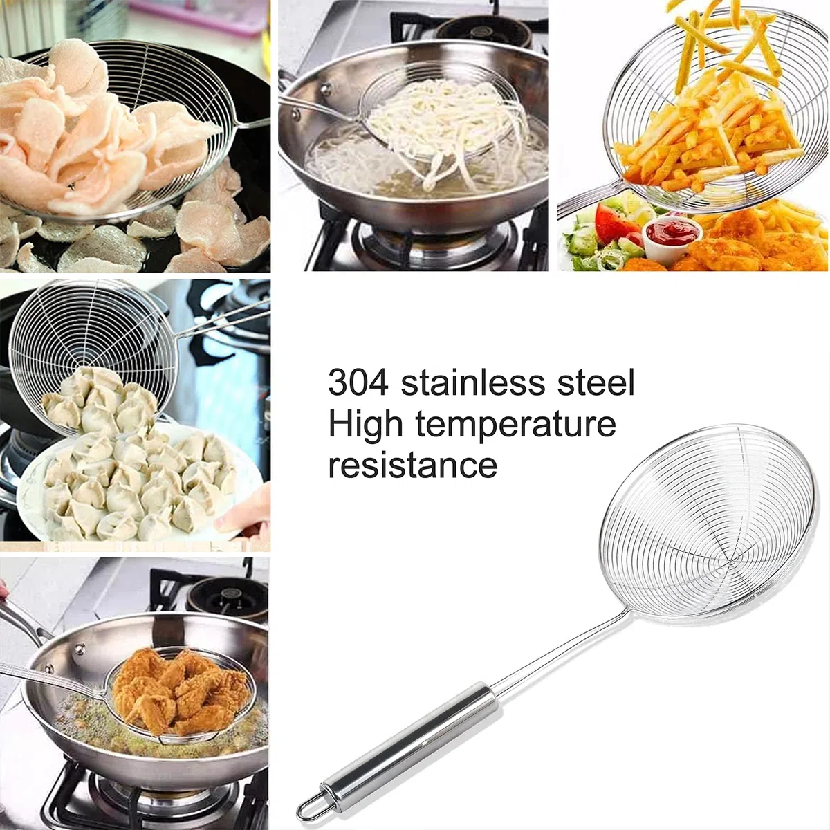 Spätzlehobel Edelstahl, Spätzle Set, Spätzlesieb, Spätzlereibe mit Schaumlöffel, Spätzlepresse, Schaber (für Töpfe mit Ø bis 30 cm) - Rostfrei