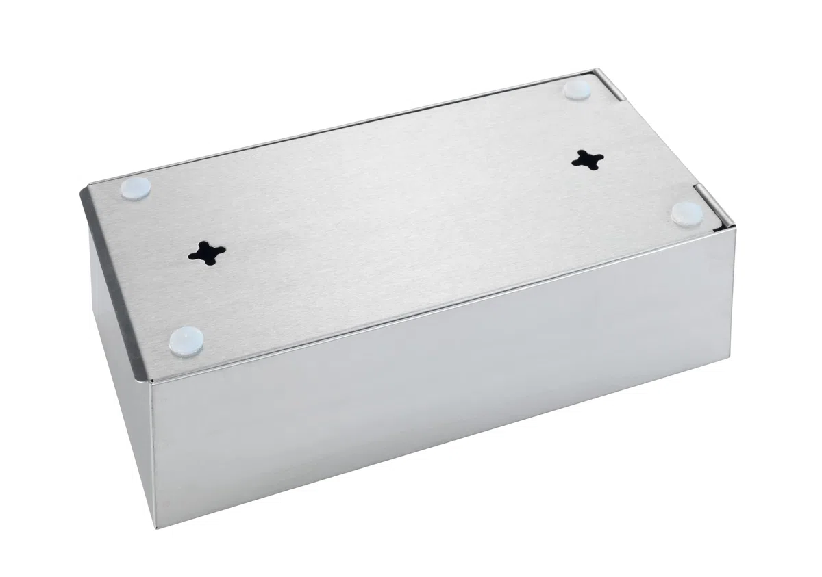 WENKO Edelstahlbox für Kosmetiktücher Boxmantel Tuchhülle Bad-Accessoire, Silber