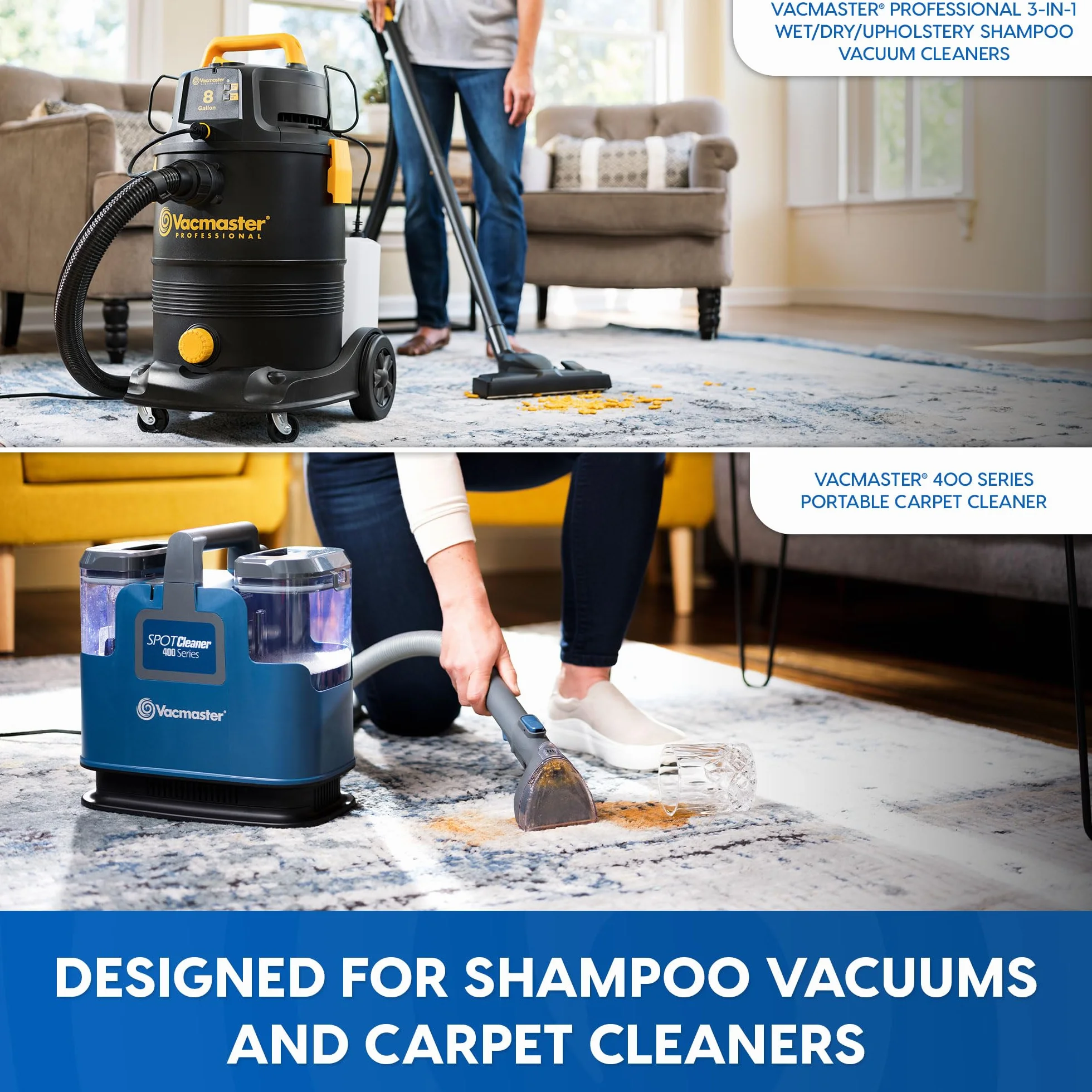 Vacmaster Wash & Refresh Febreze Carpet Cleaner Shampoo | Konzentrierte 2-fache Formel entfernt Flecken und neutralisiert Gerüche | Zur Verwendung mit allen führenden Teppichreinigern