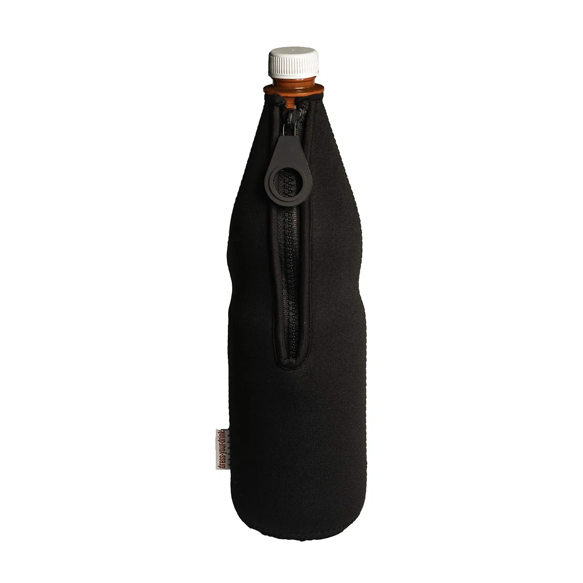 Flaschenkühler 0,7-1,0L für Glas- & PET Flaschen, Neopren, Getränkekühler, (schwarz, 1)