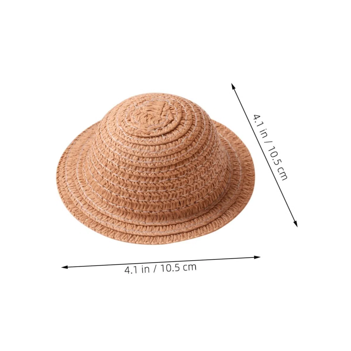 NUOBESTY Mini Strohhut Für Puppen 3Er Set Puppenzubehör Handgefertigter Miniaturhut Für DIY Basteln Und Puppenkleidung 4 Zoll Puppenkopfdeko