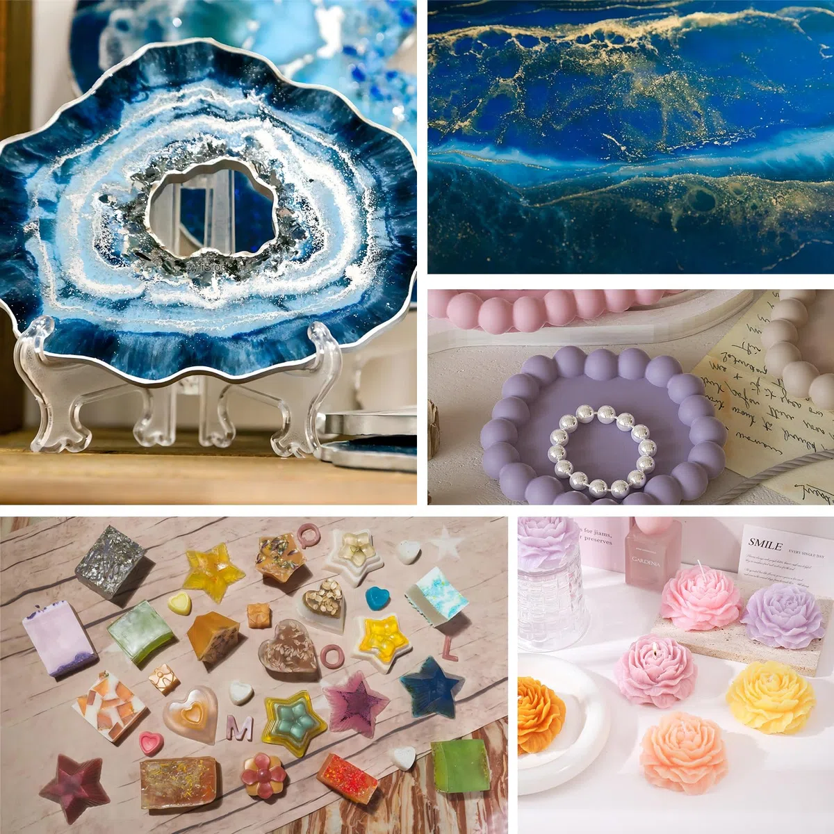 Mica Pulver, 6 Farben Funkeln Epoxidharz Farbe, 10ml Farbe für Gießpulver, Seifenfarbe, Pigmentpulver für Seife, DIY, Kerzenherstellung, Badekugeln, Epoxidharzfarbe