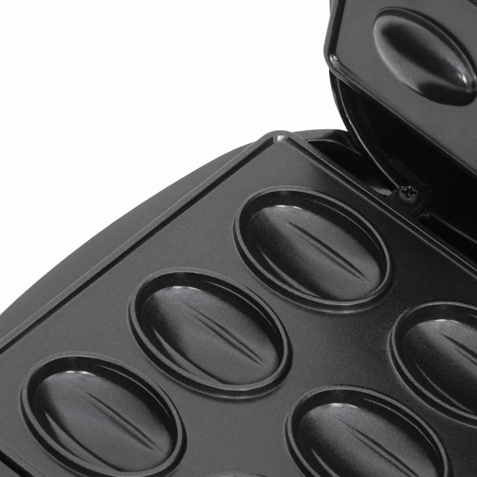 ADLER EUROPE AD 3071 Nuss-Maker, Nussbackautomat, Nusskeksbereiter für 12 Kekse, Antihaftplatten, 2-minütiger Backzyklus, Cool-Touch-Griffe, 750W, Schwarz – Perfekt für frische, knusprige Kekse