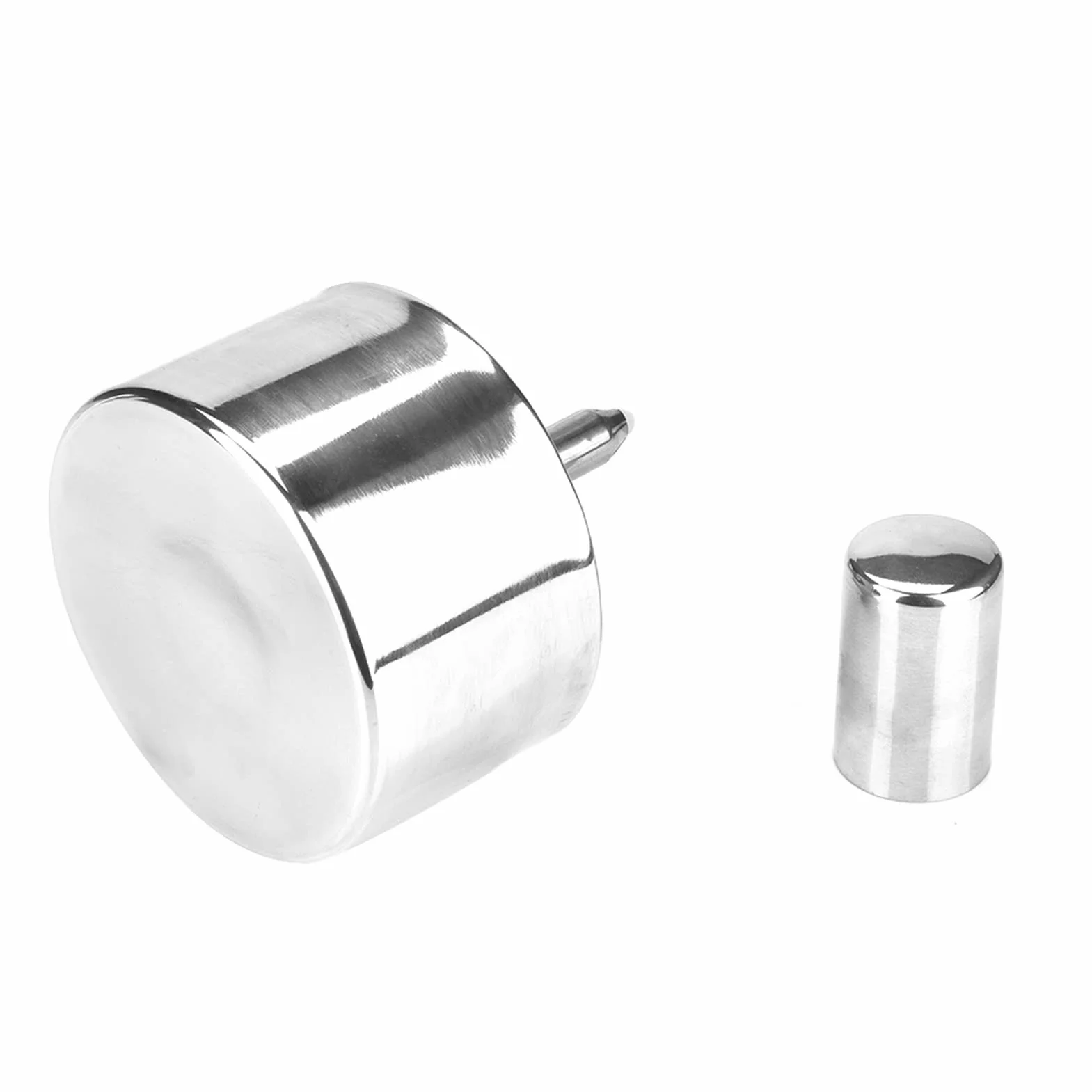 Alkohollampe Edelstahl 400ml Kompakt Brenner mit Docht für Camping Outdoor Alkohol Lampe mit Kupferschraube Maße 11,5x10x6cm
