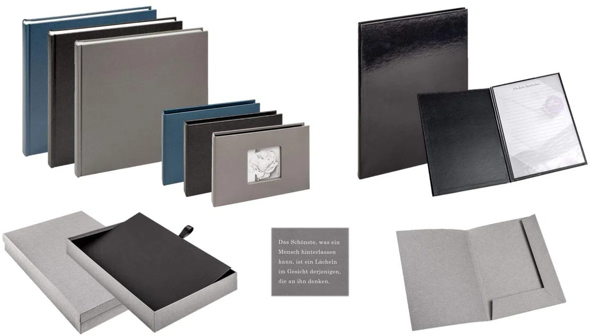 walther design Kondolenzmappe schwarz 21 x 29,7 cm (DIN A4) Kondolenz KM-130-D