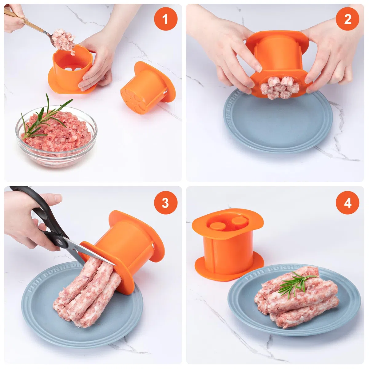 churros presse,hotdog maker set,hot dog maschine,Mit 7 Löchern für Burger/Kroketten/Gebäck