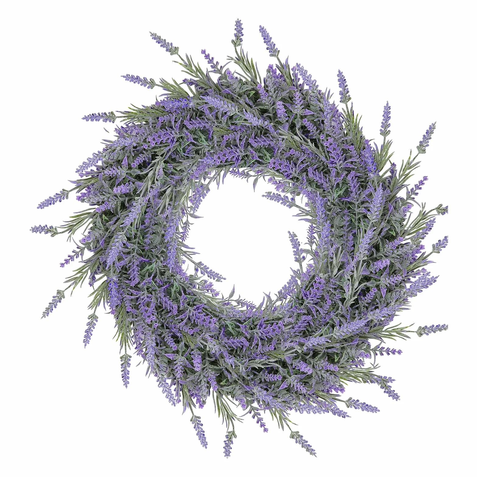 Enyhom 40 cm Künstliche Lavendel Haustür Kranz Im Freien Blume Kranz für Haustür Hängen Wand Fenster Hochzeit Party Decor