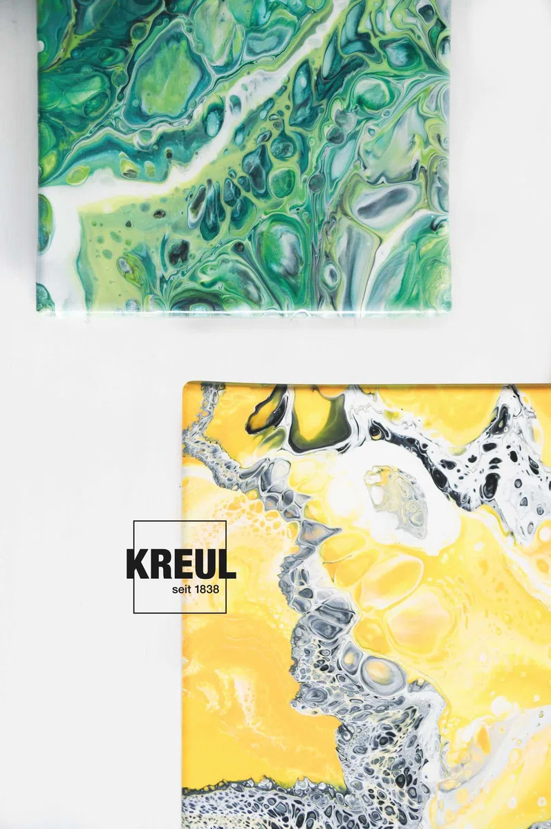 KREUL 87210 - Solo Goya Pouring Fluid, 750 ml Flasche, flüssiges Acrylmedium für Gieß- und Fließtechniken, auf Wasserbasis, optimiert das Fließverhalten von Acrylfarben