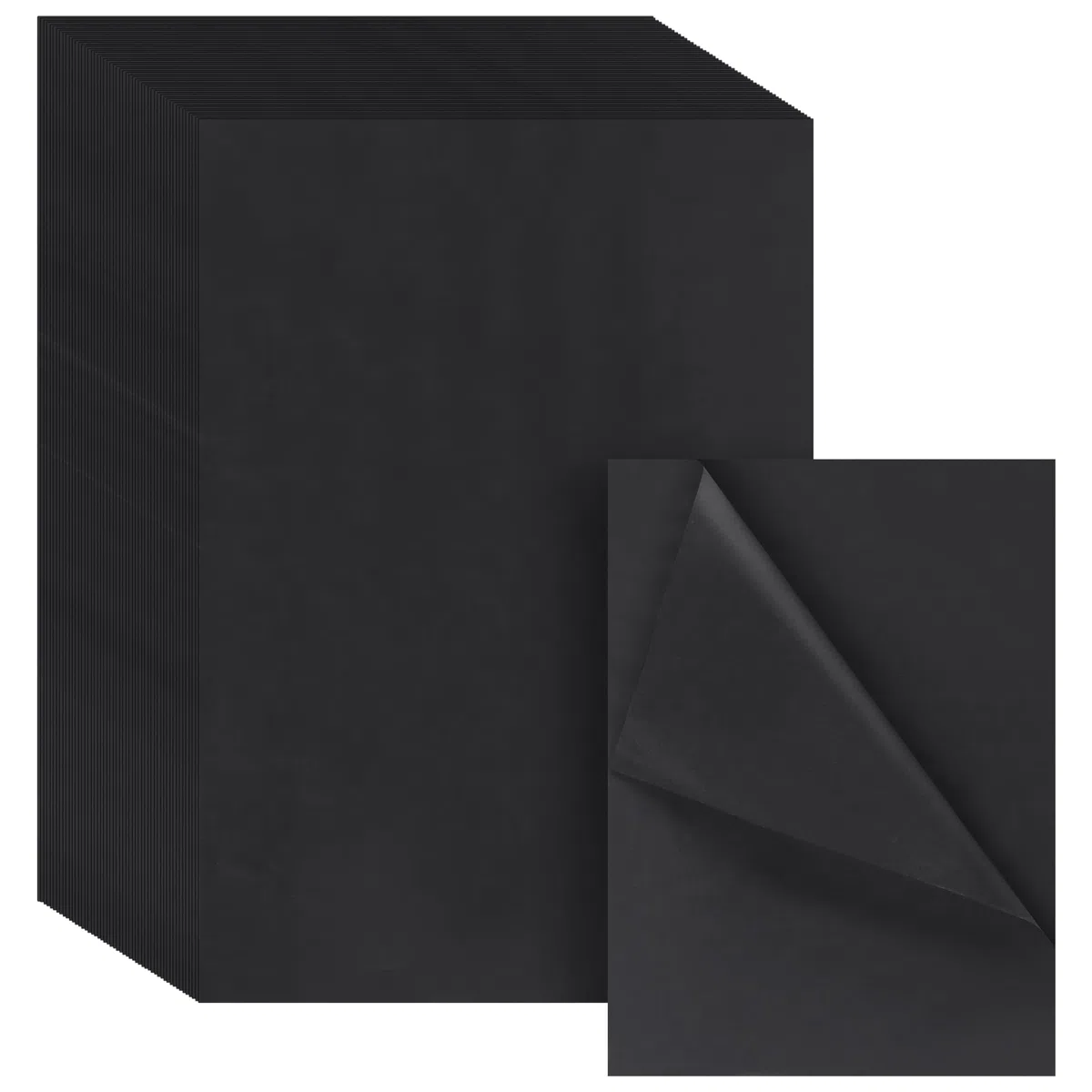 CHUENKUK 228 Blätter 50 x 70cm Schwarz Seidenpapier, 6 Packungen Seidenpapier Verpackungsmaterial, Packseide Tissue Paper für Geschenkpapier Füller, Blumen, Kunsthandwerk und DIY Basteln Verpacken