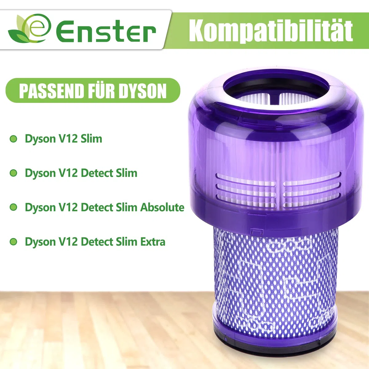 Hepa Filter für Dyson V12 Detect Slim Absolute Extra Waschbar 3 Stück V12 Filter Ersatzfilter Zubehör für Dyson Slim Staubsauger Ersetzen Sie # 971517-01