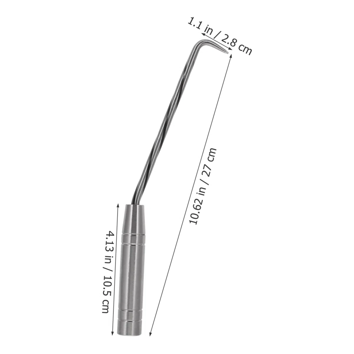 NOLITOY Bewehrungsbindewerkzeug mit Konischem Dünnem Haken und 20mm Dickem Griff aus Kernstahl 90-grad Design für Flexibles Verdrehen und Komfortables Halten Beim Binden