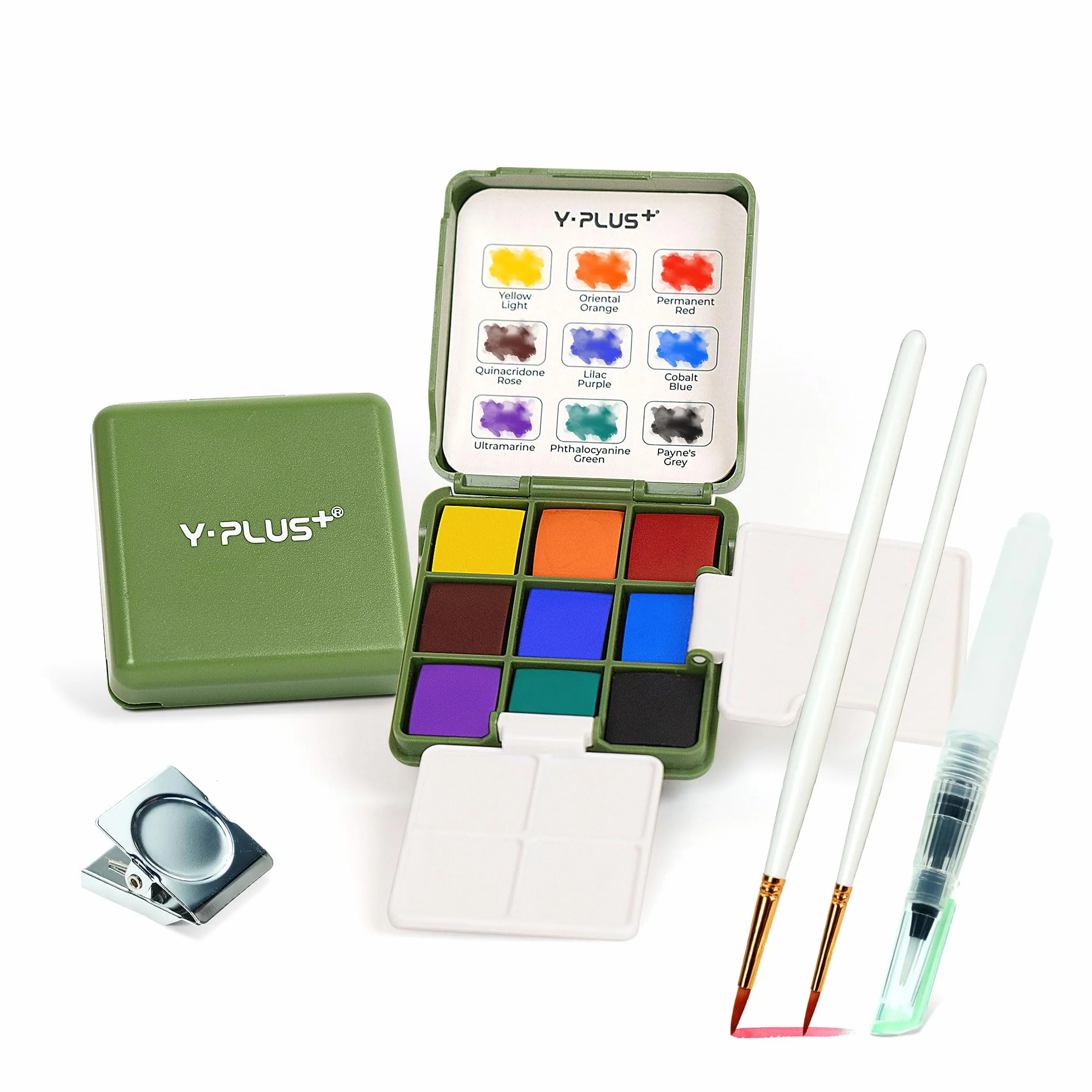 YPLUS Aquarellfarben Set – Premium Wasserfarbkasten, Perfektes Aquarell Set für Anfänger und Profis, Kompakter Malkasten, Wassermalfarben im Taschenformat