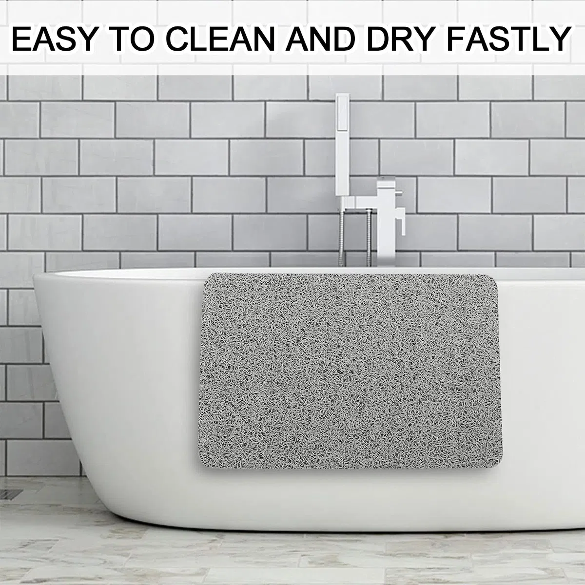 Duschmatte rutschfest 80x80 cm, Weich Komfort Sicherheits Antirutschmatte Dusche, Badematte mit Ablauflöchern, rutschmatte dusche für Badewanne und Nassbereiche,Nur für Duschkabinen über Geeignet