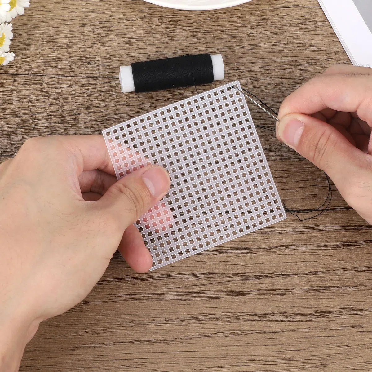 SAVITA 12stk Kunststoff-Maschengewebe Platten, 14 CT Mehrere Formen Kunststoff-Maschengewebe Bastelplatten für Kreuzstich Stickerei Aida-Stoff Nadelarbeit DIY Häkelprojekte
