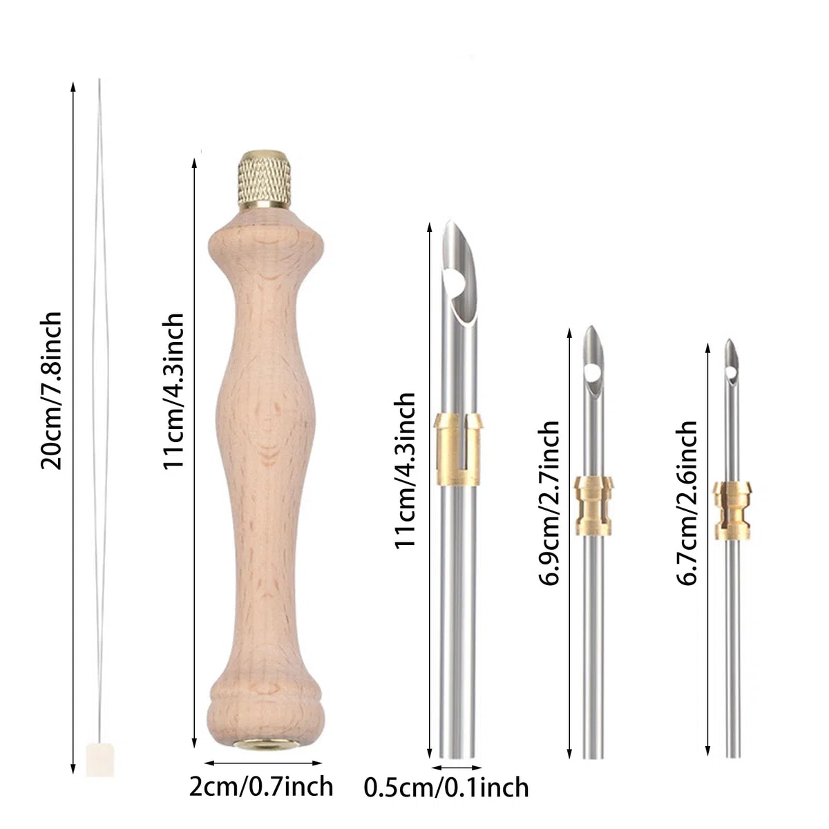 Woohome Stickerei Starter Kit Punch Needle Kit mit Stickrahmen, Stanznadeltuch, Garn, Punch Needle für Handwerk Stitching (21 Stück Starter Kits)