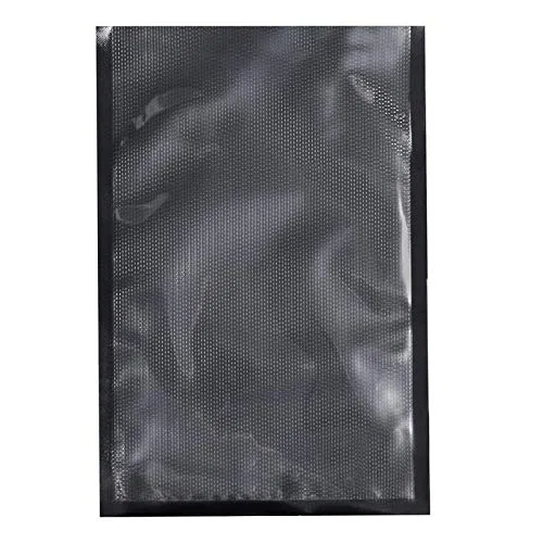 Vakuumbeutel 20 x 30 cm - 50 Stück - schwarz, einseitig transparent - passend für Vakuumiergeräte anderer Fabrikate - mit grober, geriffelter Struktur