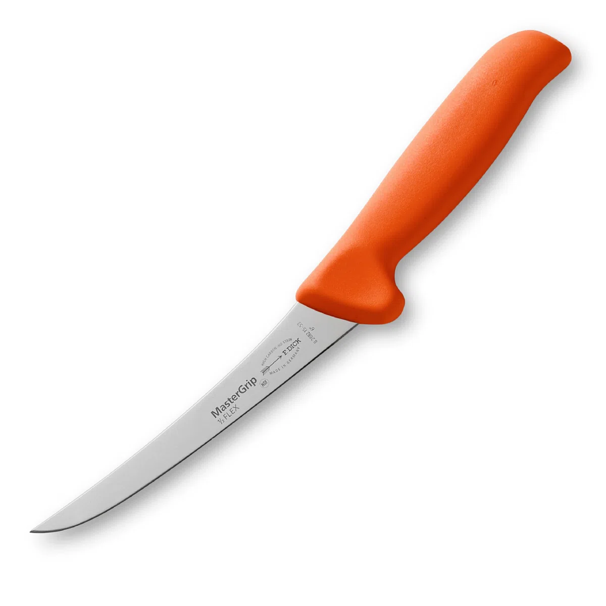 F. DICK Ausbeinmesser, Semi-Flex, Metzgermesser MasterGrip (Messer mit Klinge 15 cm, X55CrMo14 Stahl, nichtrostend, 56 HRC) 82882151-53 - Orange