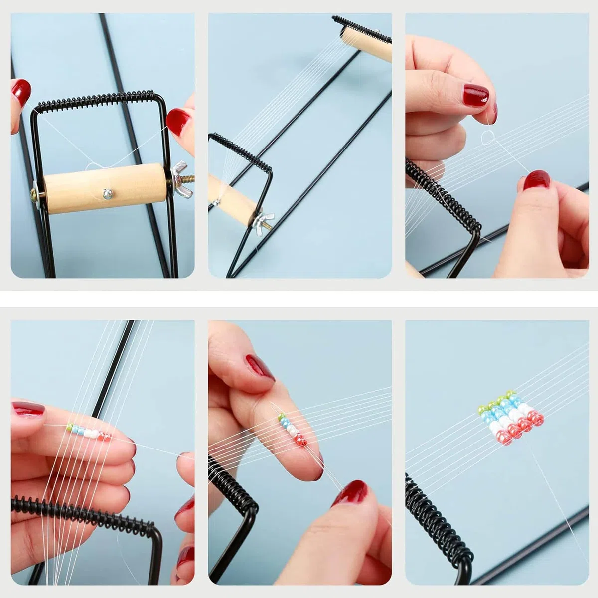 GAOINTELL Perlenwebstuhl, Schmuckherstellung, Perlenwebset, leichte Strickmaschine zum Erstellen von Armbändern und Halsketten
