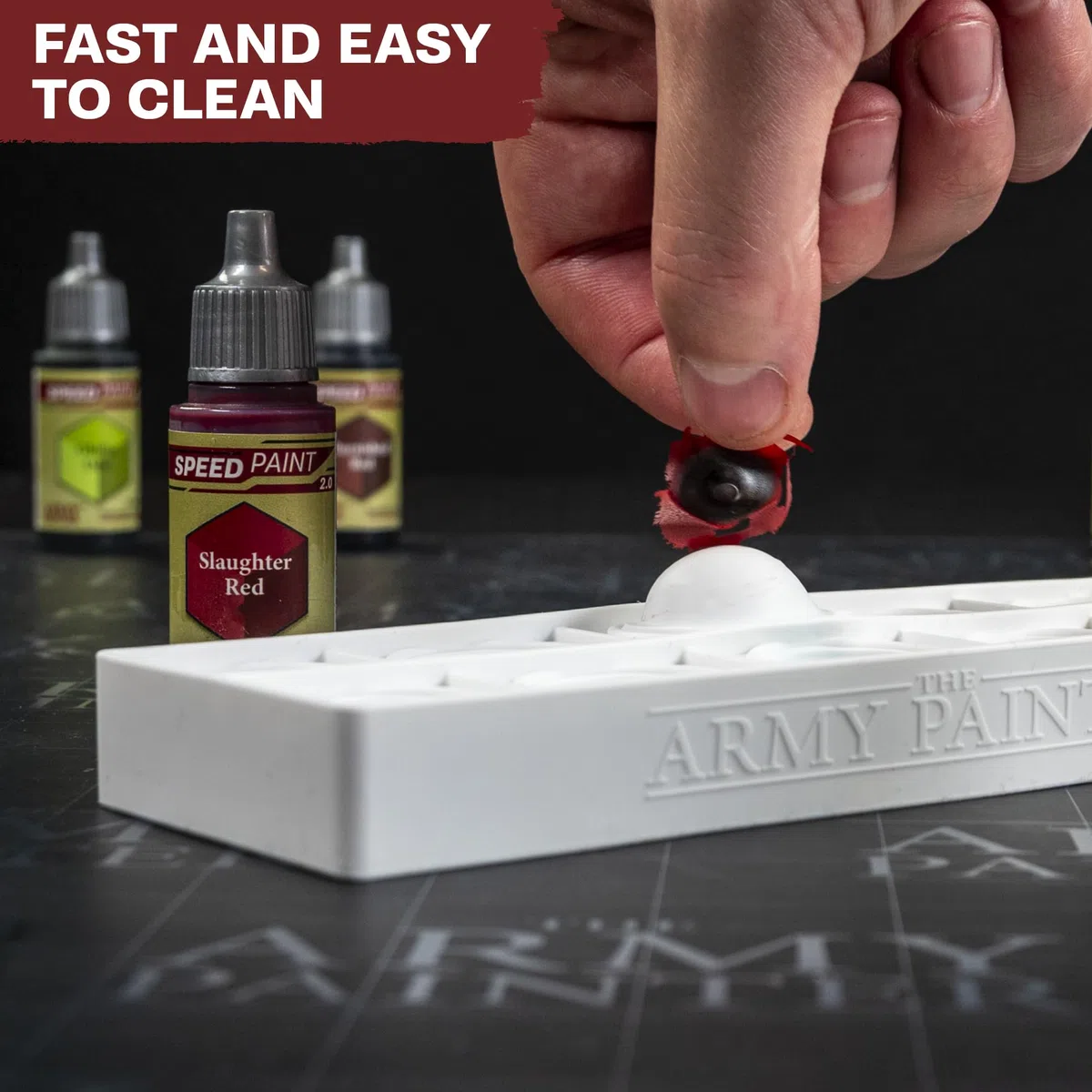 The Army Painter, Speed Palette Bundle, Speed Palette, DipIt Brush, Grim Black & Holy White