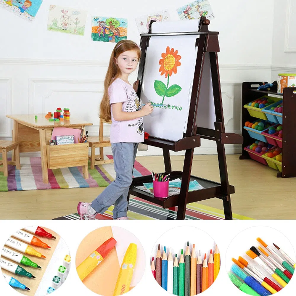 Zeichenpapier Rolle, 43cm x 15m Weiße Papierrolle, 2 Stück Zeichenrolle Kinder Künstler Skizze Malerei Papier, 70g/m² Recycelte Staffeleipapier für Kleinkinder Kinder Studenten
