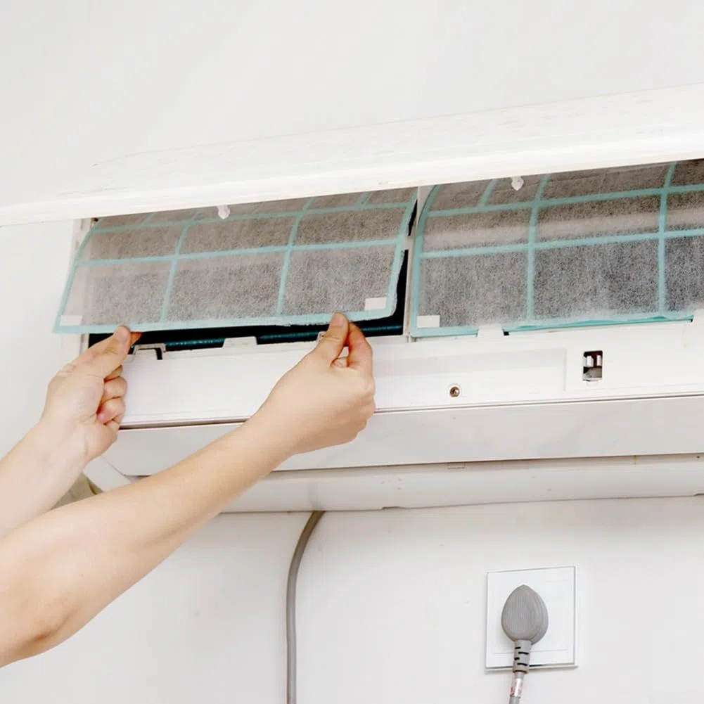 Lioaeust Klimaanlage Ersatz Filter, 50 Stück/25bags Anti-Staub Klimaanlage Outlet Filter Mesh Netzwerk Filter Reiniger für Zuhause