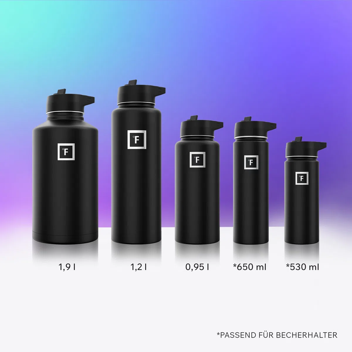 Edelstahl Trinkflasche mit Strohhalm - 650/950/1200/1800 ml - Kohlensäure Geeignet Auslaufsicher Doppelwandig Isoliert Thermosflasche BPA-Freie - Wasserflasche Sport Gym Fitness Reisen Kinder