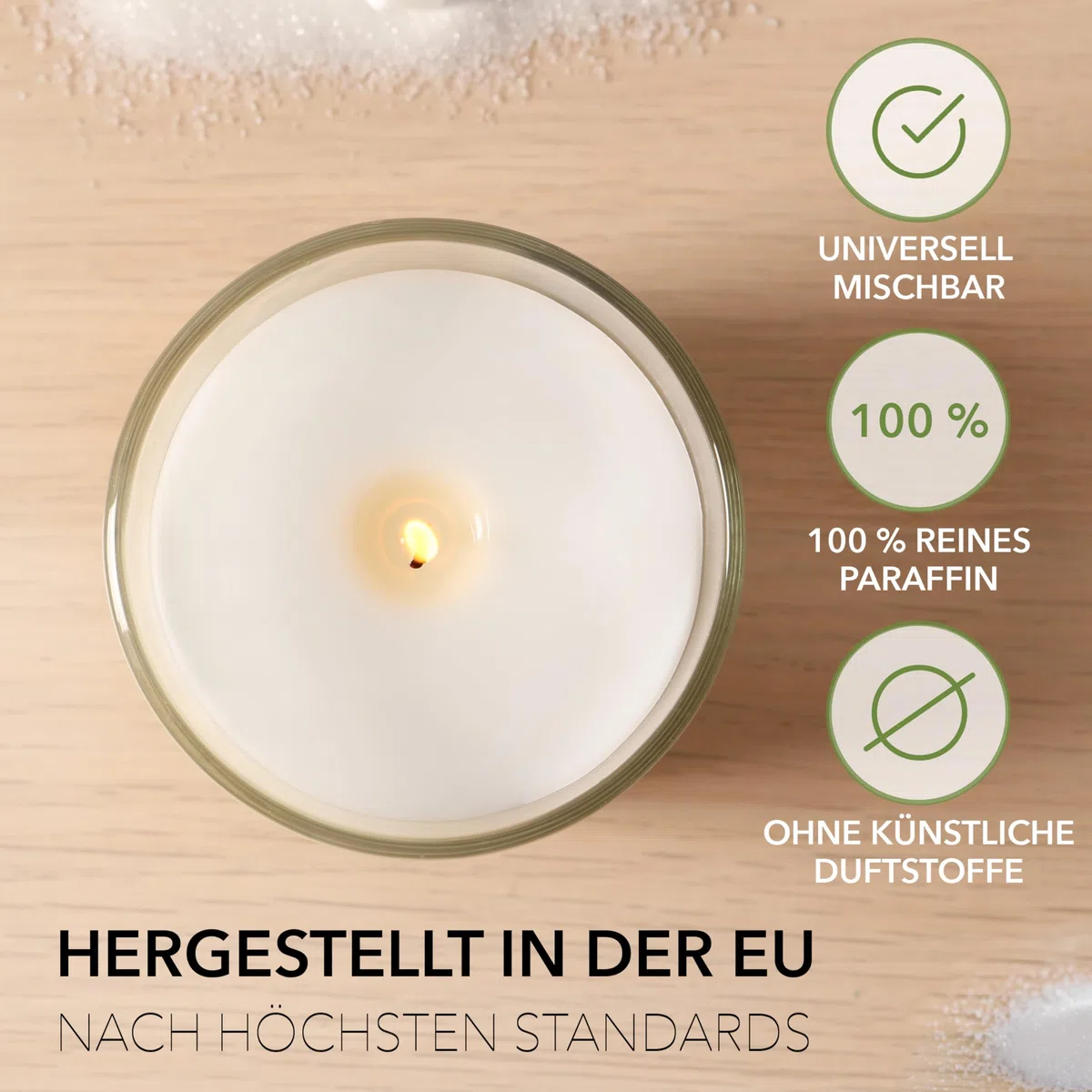BwLights - Hochwertiges Paraffinwachs verschiedene Größen (2kg) in Weiß | Wachsgranulat zum Schmelzen & Herstellen deiner eigenen Kerze | 100% Paraffin