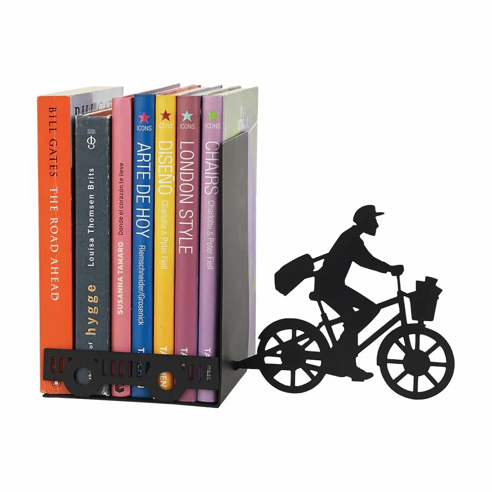 Balvi Bücherstütze Postman Farbe schwarz Dekorativ Metall