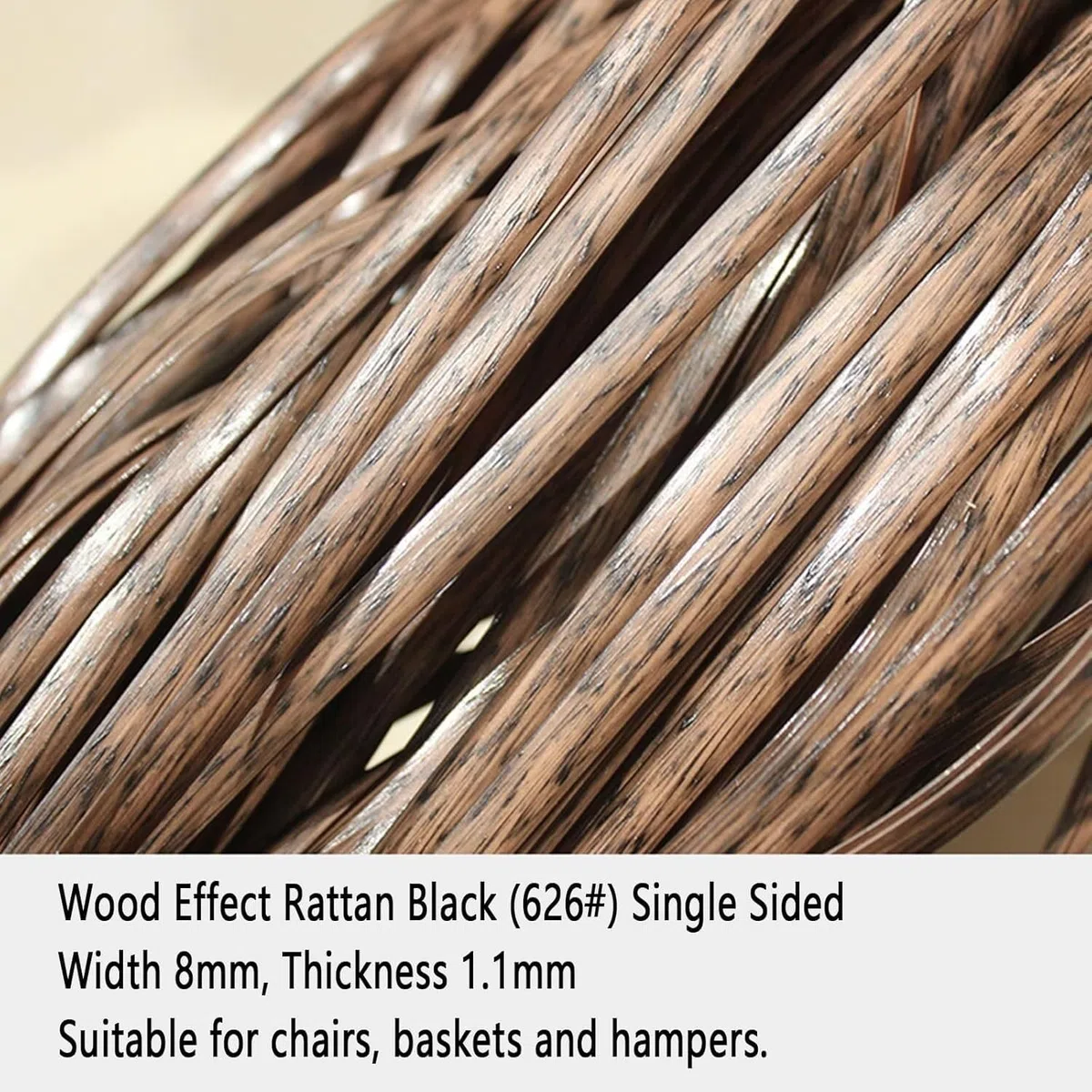 Rattan-Reparatursets für Rattanmöbel, Rattan-Gartenmöbel-Zubehör, Rattan-Stühle, Rattan-Gartenstühle, Poly-Rattan-Kunststoff, Poly-Rattan-Reparatur,(A,65m)
