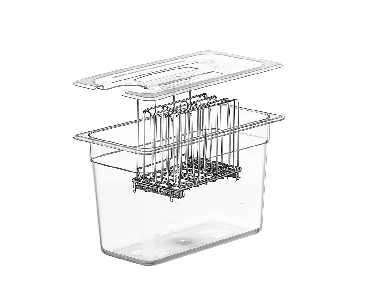 LIPAVI L5 Sous-Vide Gestell | Professionelles Sous-Vide Gestell | 316L Rostfreier Edelstahl| Verstellbar, klappbar aus Edelstahl