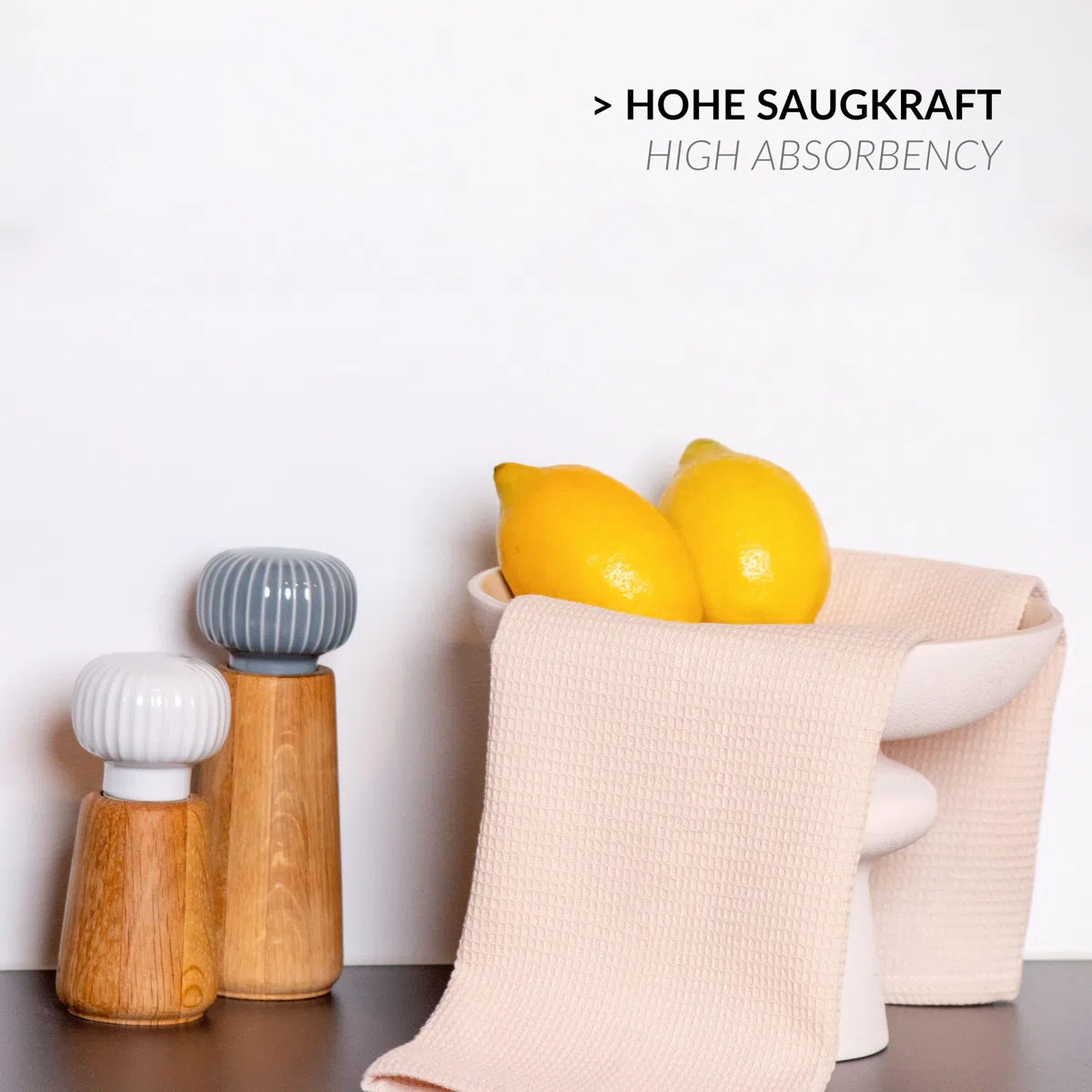 Happy Home Geschirrtücher Baumwolle in 45x65cm | Küchenhandtücher 4 Stück | Geschirrtücher Waffelstruktur | Geschirrtuch in Vier Farben | Tea Towels | Waffelpique Küchentuch & Trockentücher