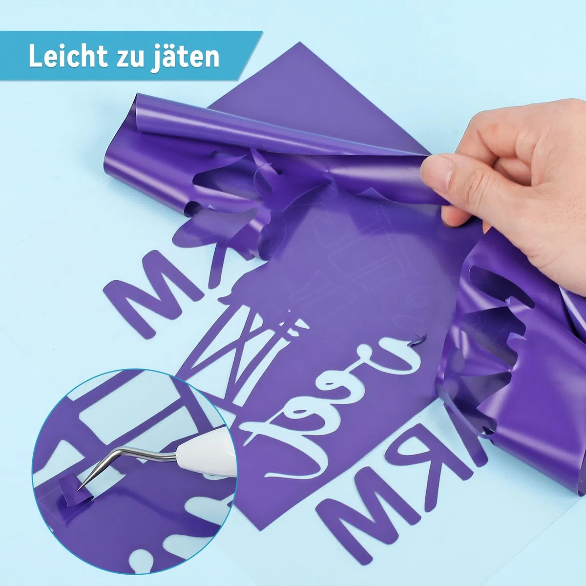 Lya Vinyl Plotterfolie Textil, 32 Stück Flexfolie Plotter Textil 30,5cm x 20,5cm für Cricut und Silhouette Cameo, Textilfolie Plotter für DIY Stoff und Shirt