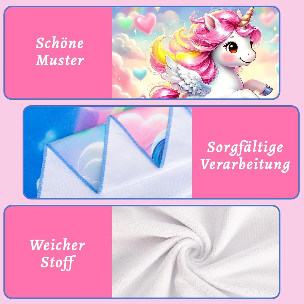Kinder-Strandtuch, schnelltrocknendes Badetuch, Strandtuch für Jungen und Mädchen, Badetuch für Damen