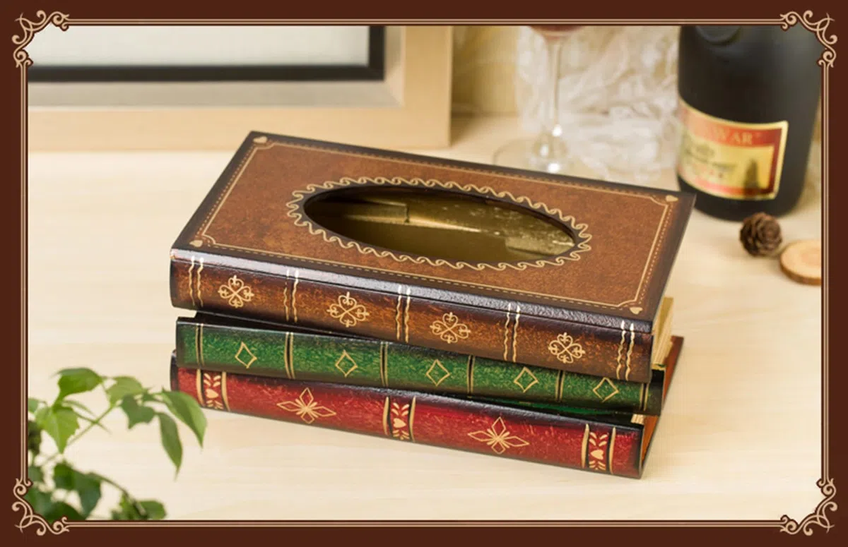 Tebery Tücherbox aus Holz, Breite 16.5cm, Taschentuchbox für handelsübliche Taschentücher, Kosmetiktücher Tissue Box für Esszimmer Badezimmer Schlafzimmer Büro
