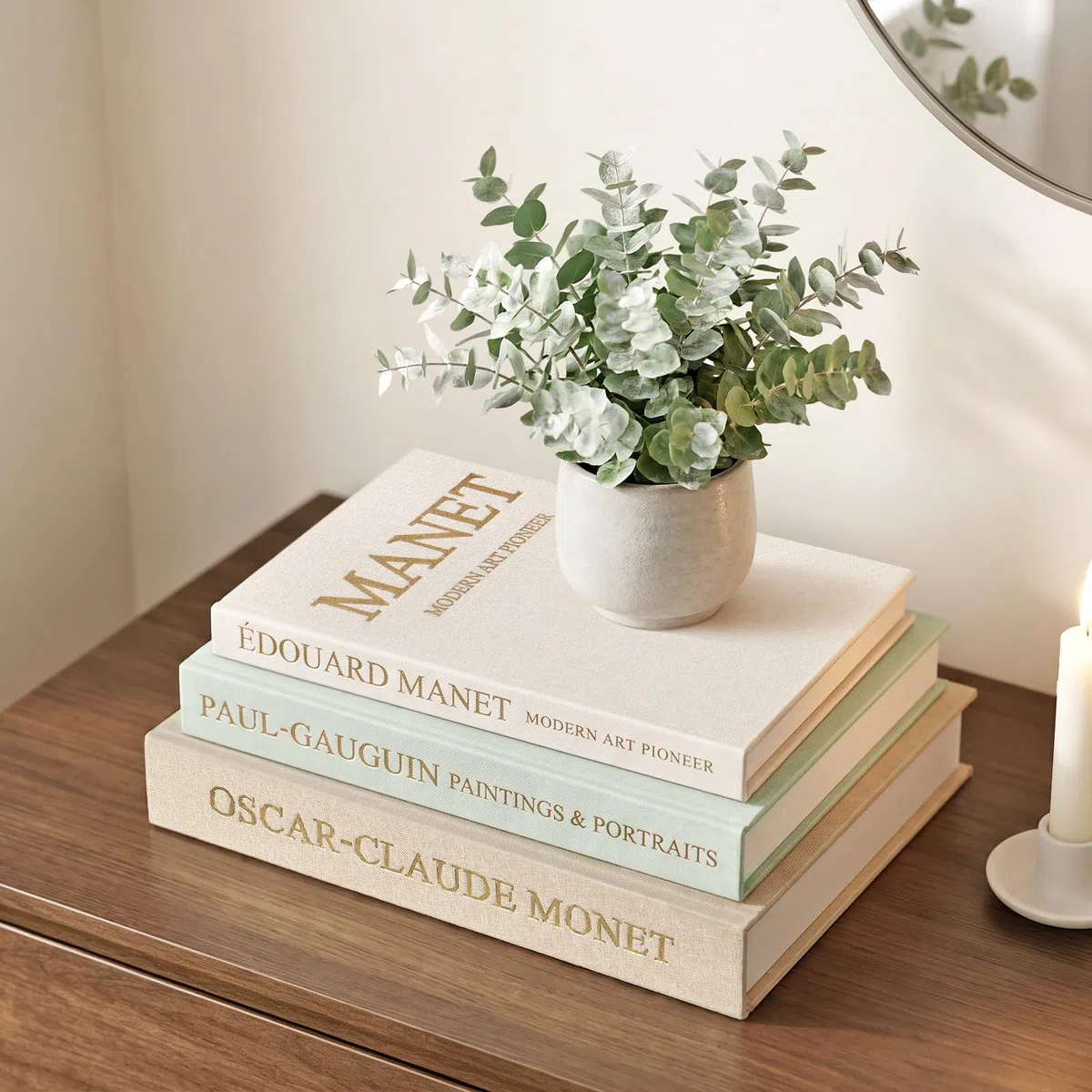Weldomcor 3 Stück Deko Bücher für Heimdekor, Dekorative Buchaufbewahrungs Box mit Magnetverschluss, Stapelbare Leinen Nesting Buchbox Buchattrappe Box für Couchtisch Regale Büro (Gelb Beige Grün)