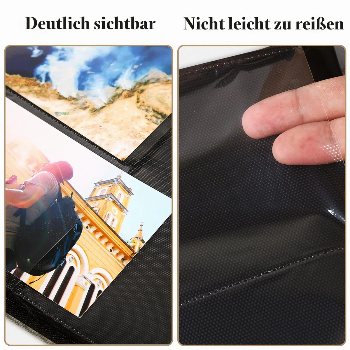 Vienrose Fotoalbum, traditionell, 10 x 15 cm, 300 Hüllen, Leineneinband, großes Format, für Familie, Baby, Hochzeit