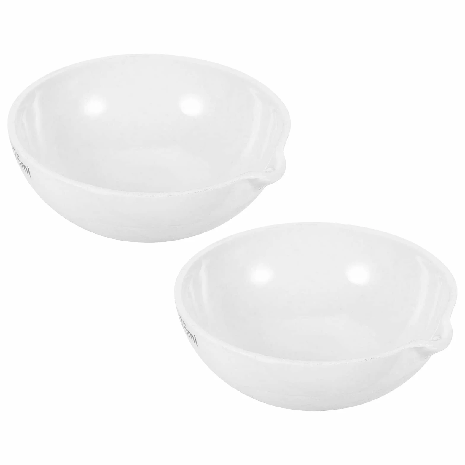 PATIKIL 75ml Porzellantiegel Schüssel, 2 Pack Keramik Verdampfungsschale Cup Topf für Schmelzen Casting Refining