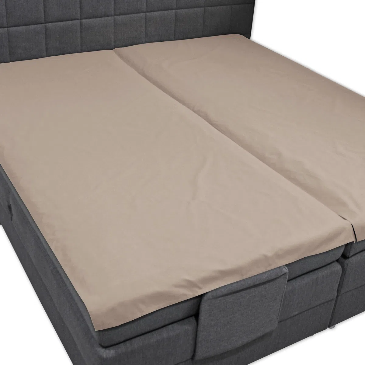 Glatte Bettlaken ohne Gummizug Bettlaken 140 x 200 cm Graubraun Uni Baumwolle Einfache Klassische Hotel Bettücher ohne Spanngummi Laken Leintuch Haushaltstuch Doppelbett Singles Einzelbett