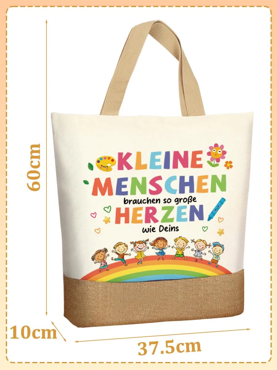 Beste Erzieherin Geschenk Abschied,Abschiedsgeschenk Erzieherin Kindergarten, Dankeschön Geschenke für Lehrerin Baumwolltasche, Kinder Abschiedsgeschenk Kita, Erzieher Geschenk zum Abschied