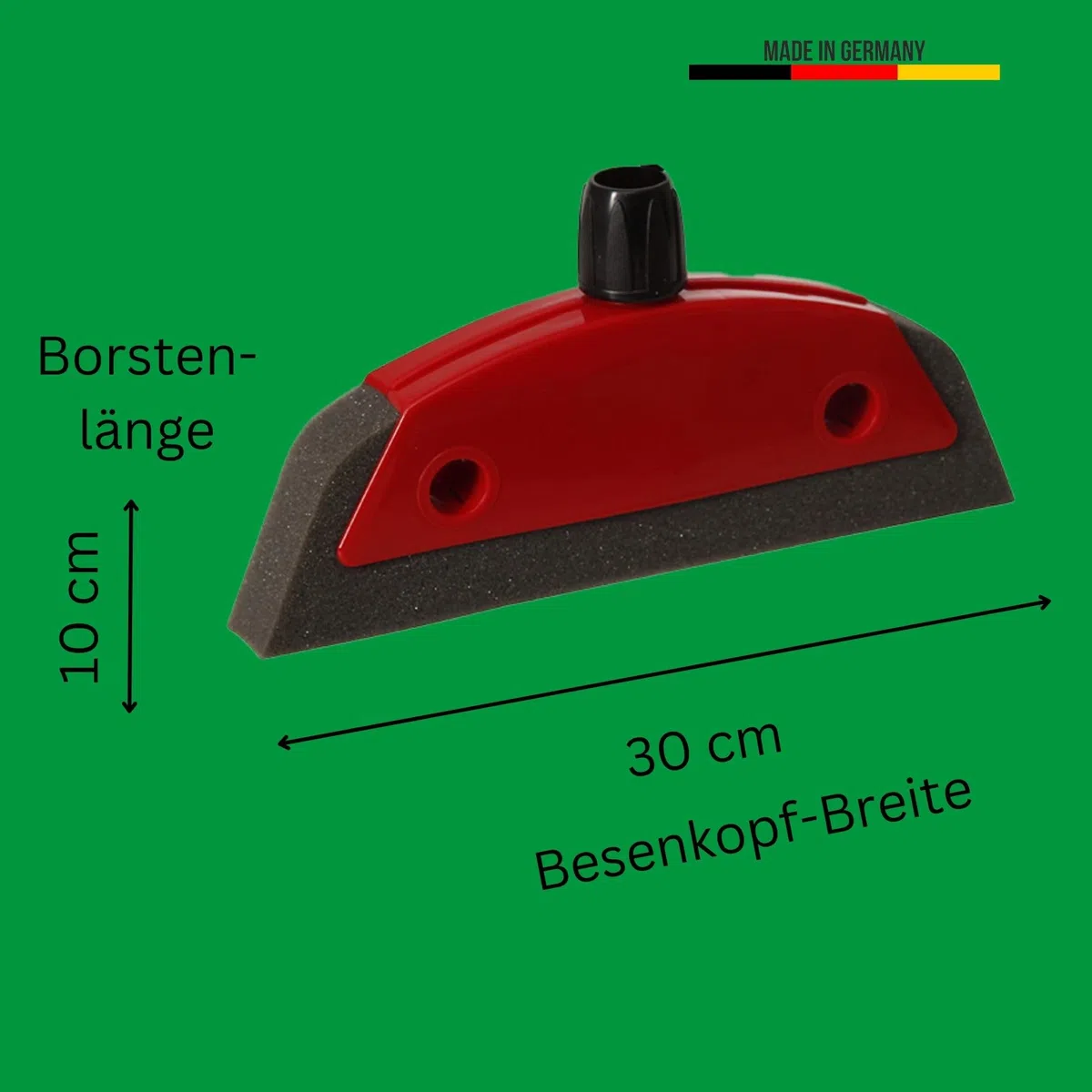 Novaliv 2er Set Schaumstoffbesen mit Abzieher Besenkopf Gummi Friseurbesen Schwarz Noppenbesen Hundehaarentferner Broom Parkett Besen für Drinnen Teppichbesen Bodenabzieher Haushaltsbesen Wunderbesen