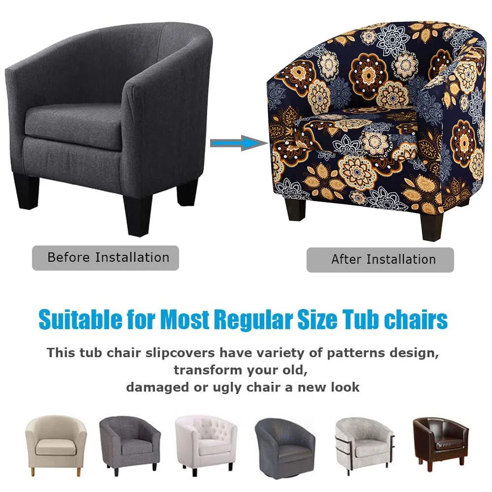 Highdi Sesselschoner Sesselüberwurf mit Elastisch Stretch Husse 2 Stück, Club Chair Schonbezug Sofabezug mit hoher Dehnung Sessel für Loungesessel Cocktailsessel (einfarbig schwarz)