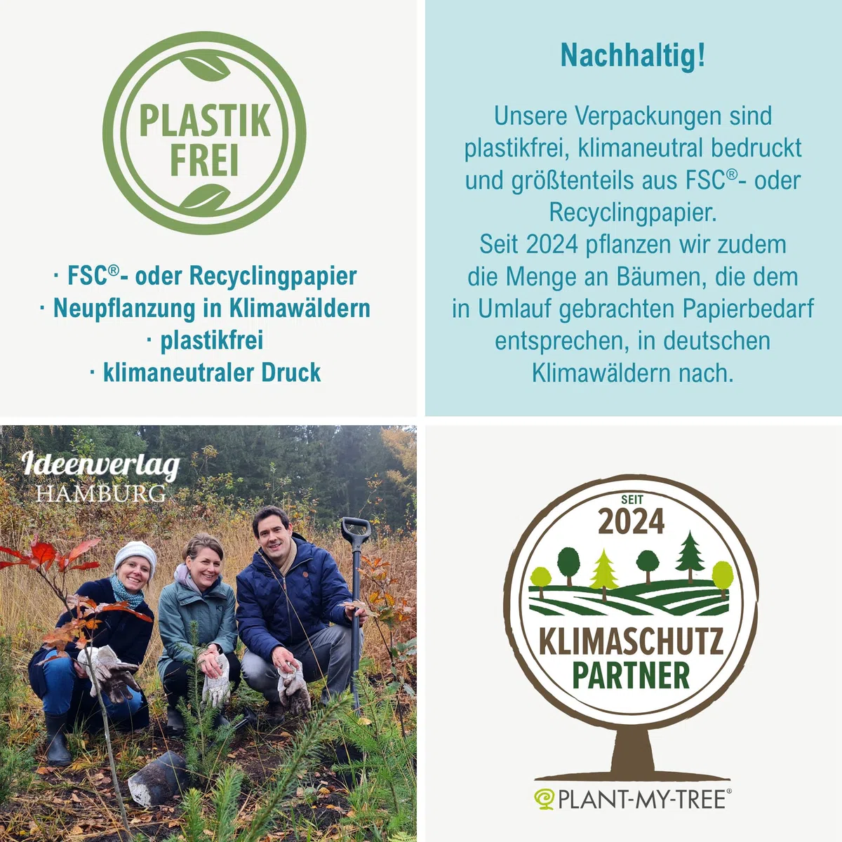 Ideenverlag HAMBURG Gedankengalerie – Achtsamkeits-Set mit 12/24 Affirmationskarten & Trockenblumen | Edler Holzaufsteller aus Eiche – Handgemacht in Deutschland – Frauen Geschenk & Deko für Frauen