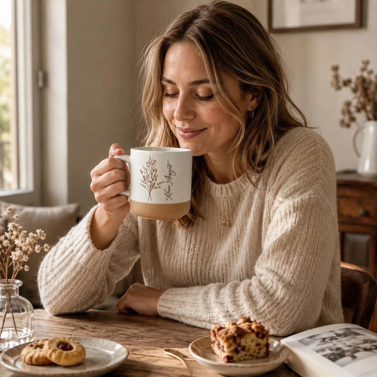 Geburtstagsgeschenk für Frauen - Entspannung Geschenk für Frauen Keramik Tasse Kleine Auszeit Tasse 400ml – Modernes Design Kaffeebecher für Büro Homeoffice Sofa & Wellness Momente (Kleine Auszeit-B)