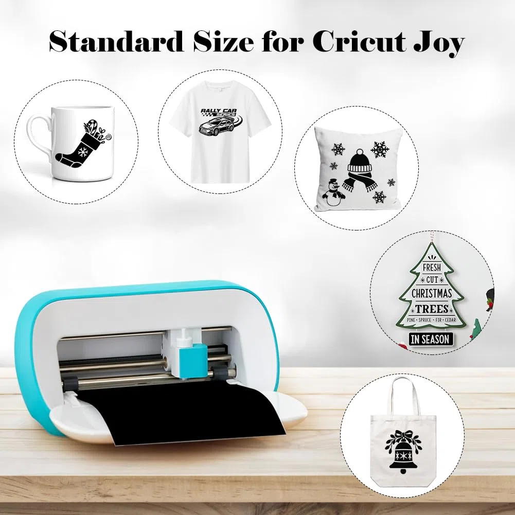 Infusible Transfer Ink Sheets für Cricut Joy 12 Stück/Set Schwarz Infusible Ink Folie 11.5x30.5cm Sublimation Papier Sublimationstintenblatt für Wärmepressmaschine für DIY T-Shirt, Tasse, Canvas