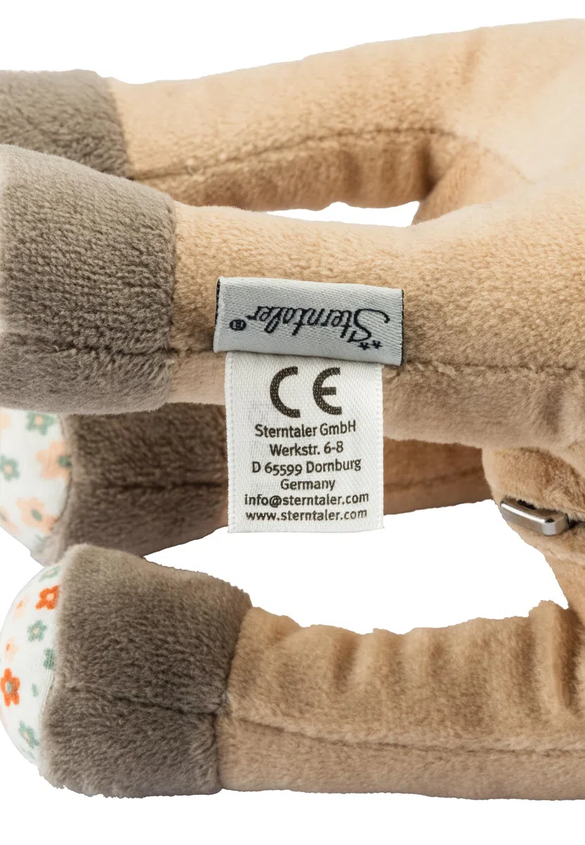 Sterntaler Spieluhr M Pferd Sunny - Baby Spieluhr aus weichem Stoff - Kuscheltier Baby mit Kordsattel - Einschlafhilfe, wirkt beruhigend zuhause & unterwegs, lichtbeige
