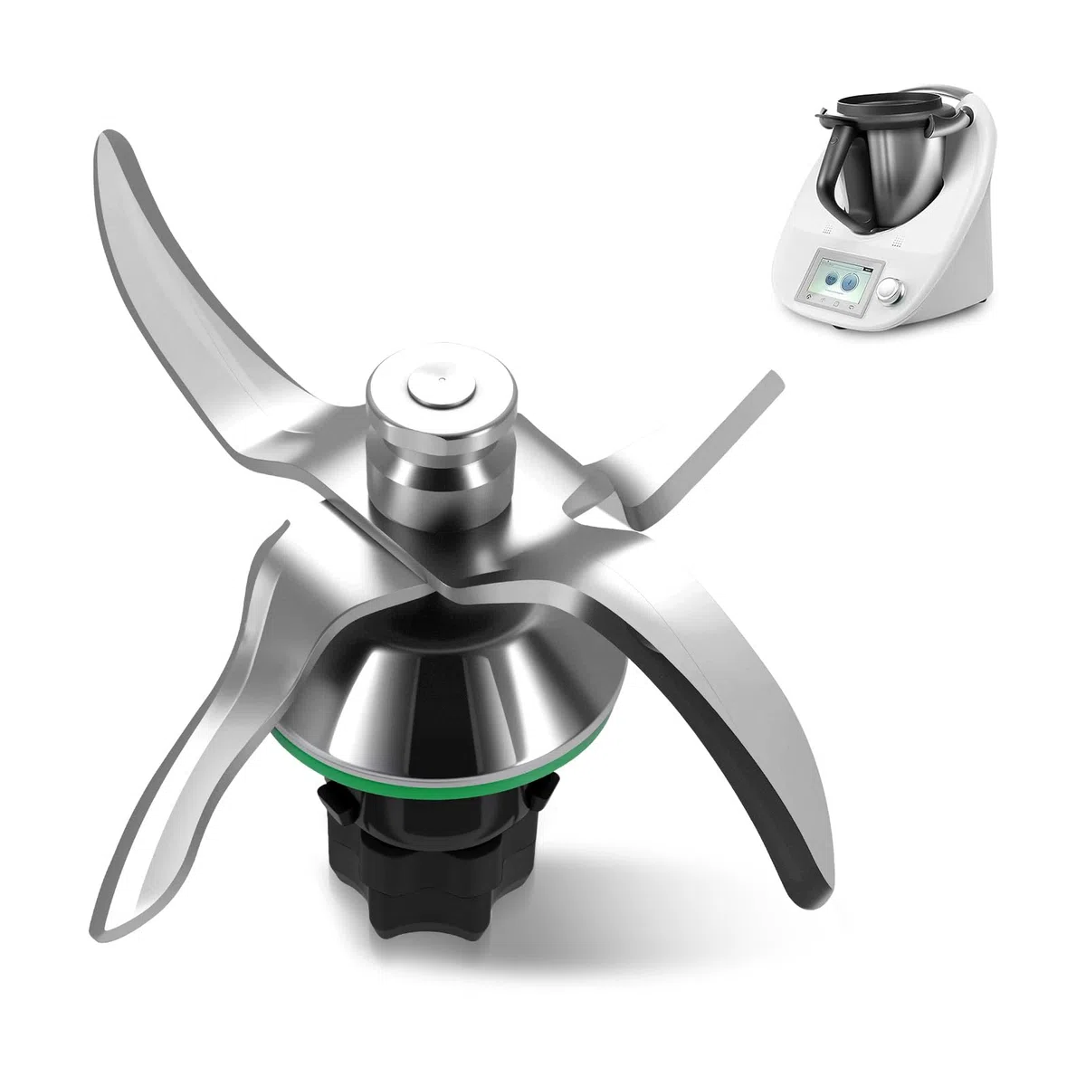 Ersatzmesser für Thermomix TM6, Hochwertiges Edelstahl Mixmesser, Perfekt für Zerkleinern, Rühren, Pürieren und Mixen von Zutaten, Küchenmaschine Zubehör, Einfach zu Reinigen und langlebig