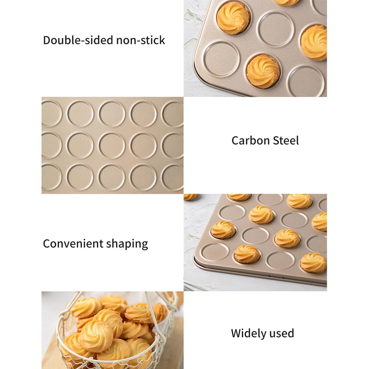 Professionelle Macarons und Kekse Pfanne Elegante Antihaft Macaron Tablett Einzigartiges Backblech für handgemachte Kekse