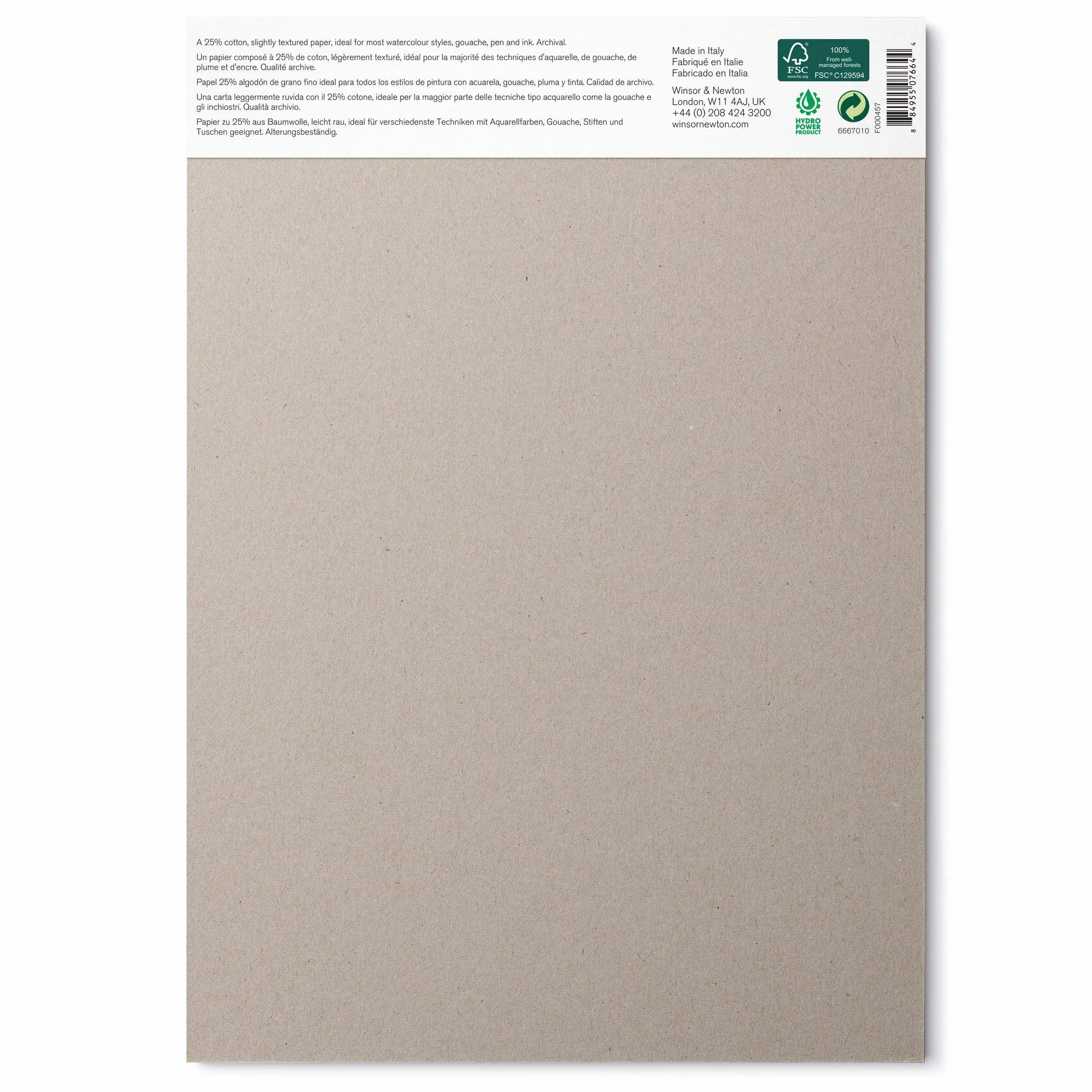 Winsor & Newton 6667010 Classic Aquarellpapier im Jumbo Block - 50 Blatt A4, 300g/m², geleimt, kaltgepresstes, leicht texturiertes weißes Papier in archivierbarer Qualität, gilbbeständig
