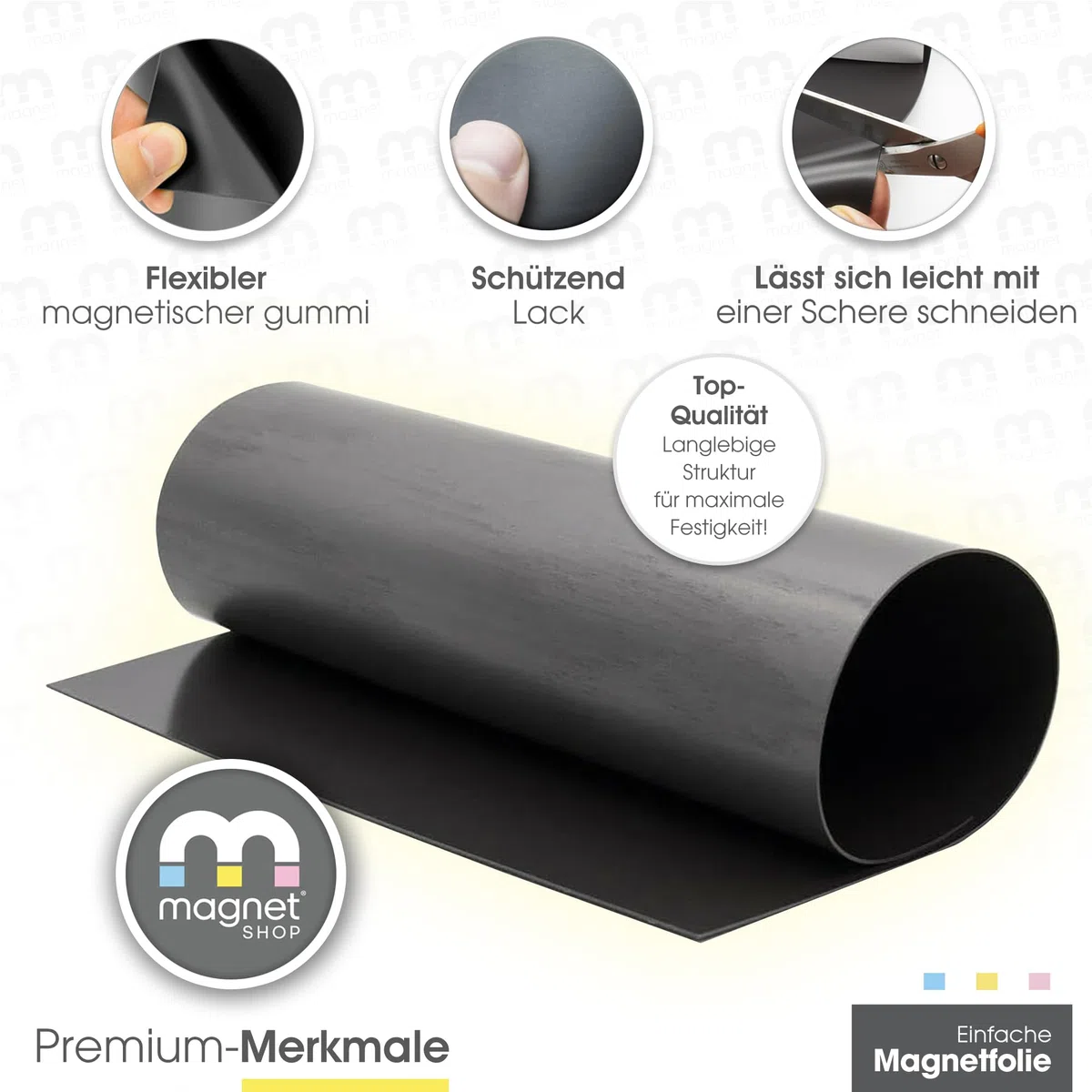 TMS A4 Magnetic Sheets - Magnets for Crafts, 0.5mm Flexible Magnetic Sheeting for Cutting Dies, Art Folders - Make Your own Fridge Magnets for Kitchen, Home and Office (10 Pack) by The Magnet Shop